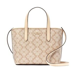 New Kate Spade Spade Flower Small Tote Dark Beige Multi
